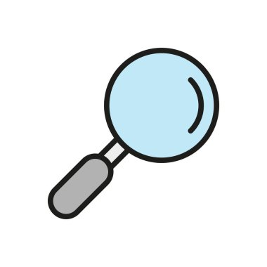 Büyütme cam ikonu vektör tasarımı şablonları basit ve modern konsept grafiği