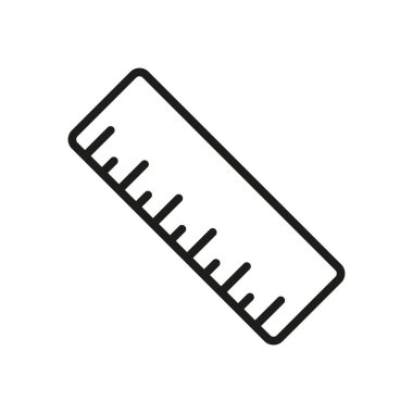 Cetvel simgesi vektör tasarım şablonları basit ve modern konsept