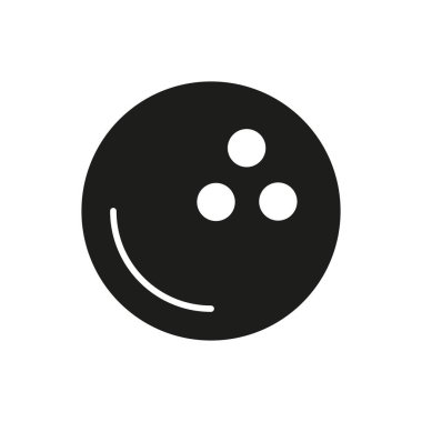 Bowling topu simgesi vektörü temel tasarım basit ve modern konsept şablonları