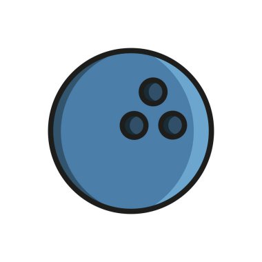 Bowling topu simgesi vektörü temel tasarım basit ve modern konsept şablonları