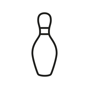 Bowling pin simgesi vektörü temel tasarım basit ve modern konsept şablonları