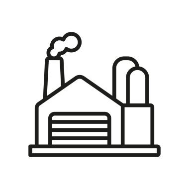 Fabrika simgesi vektör tasarımı şablonları basit ve modern konsept grafiği