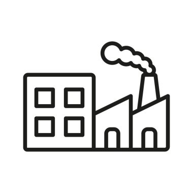 Fabrika simgesi vektör tasarımı şablonları basit ve modern konsept grafiği