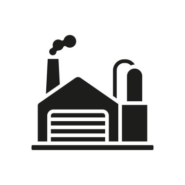 Fabrika simgesi vektör tasarımı şablonları basit ve modern konsept grafiği