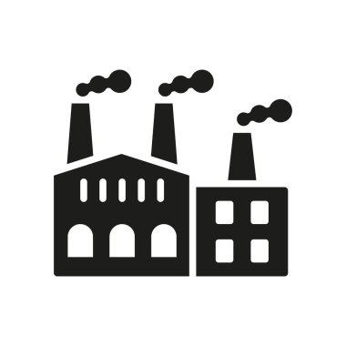 Fabrika simgesi vektör tasarımı şablonları basit ve modern konsept grafiği