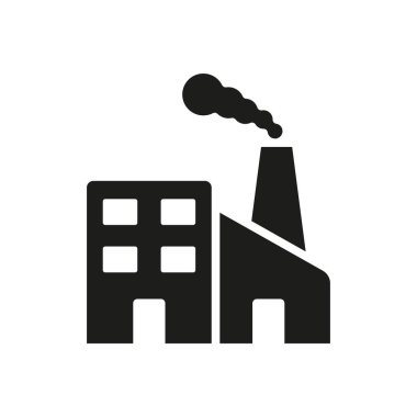 Fabrika simgesi vektör tasarımı şablonları basit ve modern konsept grafiği