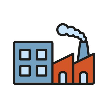 Fabrika simgesi vektör tasarımı şablonları basit ve modern konsept grafiği