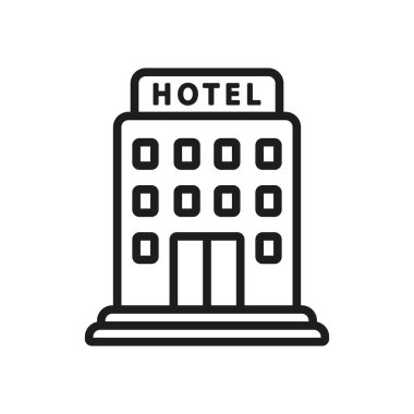 Otel simgesi vektör tasarımı şablonları basit ve modern konsept grafiği