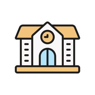 Okul simgesi vektör tasarımı şablonları basit ve modern konsept grafiği