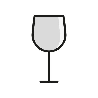 Şarap cam ikonu vektör tasarım şablonları basit ve modern kavramlar