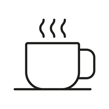 Kahve bardağı ikonu vektör tasarım şablonları basit ve modern konsept grafik