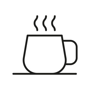 Kahve bardağı ikonu vektör tasarım şablonları basit ve modern konsept grafik