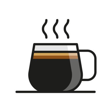 Kahve bardağı ikonu vektör tasarım şablonları basit ve modern konsept grafik