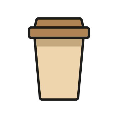 Kahve kağıdı ikonu vektör tasarım şablonları basit ve modern konsept grafikleri