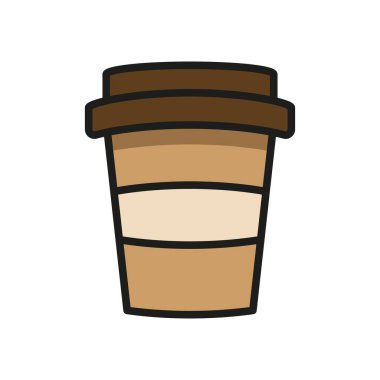 Kahve kağıdı ikonu vektör tasarım şablonları basit ve modern konsept grafikleri