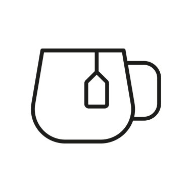 Çay kupası simgesi vektör tasarım şablonları basit ve modern kavramlar