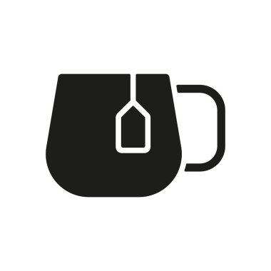 Çay kupası simgesi vektör tasarım şablonları basit ve modern kavramlar