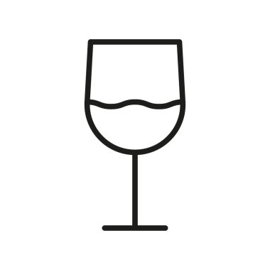 Şarap cam ikonu vektör tasarım şablonları basit ve modern kavramlar