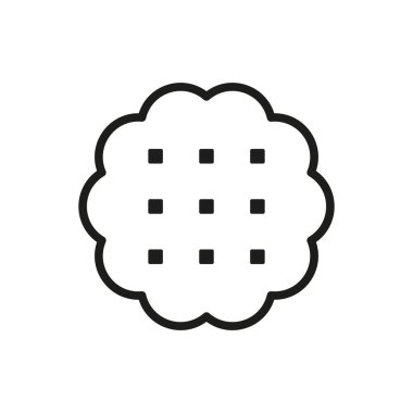 Bisküvi gıda fırını ikonu vektör temel tasarım basit ve modern konsept şablonu