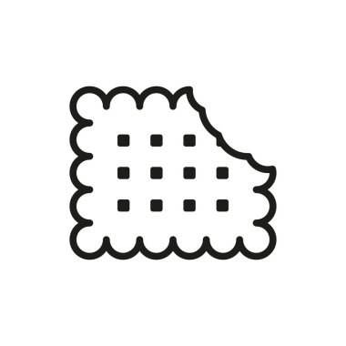 Bisküvi gıda fırını ikonu vektör temel tasarım basit ve modern konsept şablonu