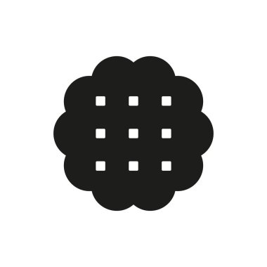 Bisküvi gıda fırını ikonu vektör temel tasarım basit ve modern konsept şablonu