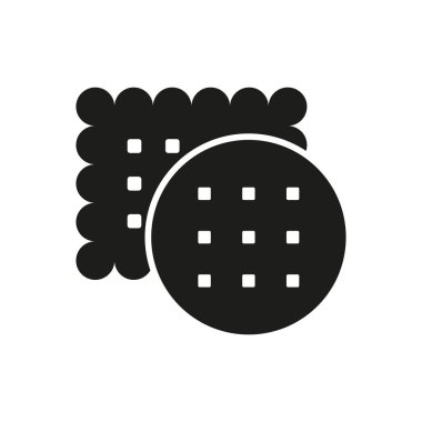 Bisküvi gıda fırını ikonu vektör temel tasarım basit ve modern konsept şablonu