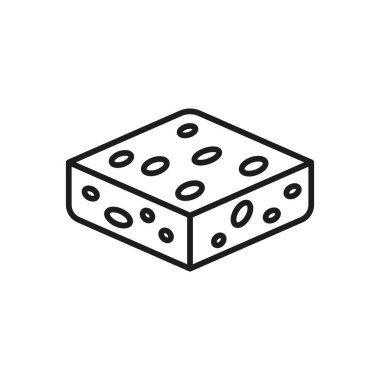 Brownie yiyecek içecek ikonu vektör temel tasarım basit ve modern konsept şablonları