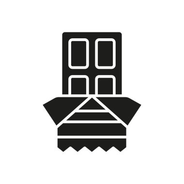 Çikolata çubuğu yiyecek içecek ikonu vektör temel tasarım basit ve modern konsept şablonları