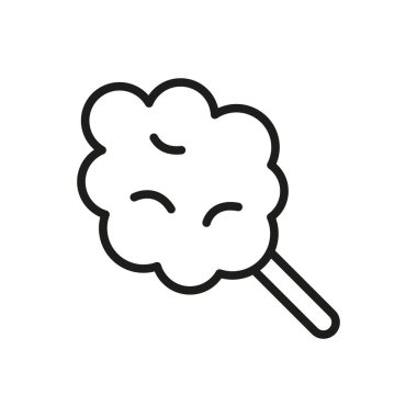 Pamuk helva yiyecek içecek ikonu vektör temel tasarım basit ve modern konsept şablonlar