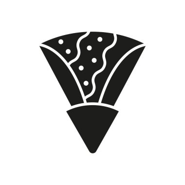 Krep yiyecek içecek ikonu vektör temel tasarım basit ve modern konsept şablonları