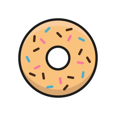 Çörek ikonu vektör tasarımı şablonları basit ve modern konsept grafiği