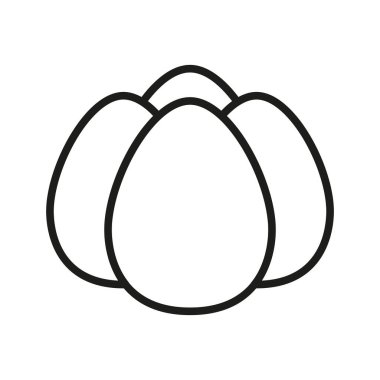 Yumurta simgesi vektörü temel tasarım basit ve modern konsept grafik şablonu