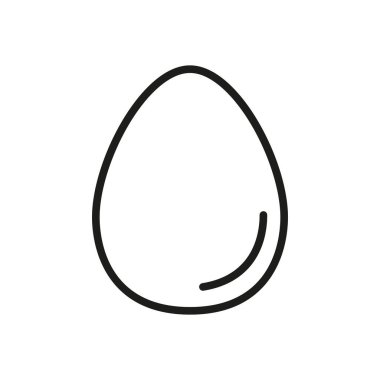 Yumurta simgesi vektörü temel tasarım basit ve modern konsept grafik şablonu