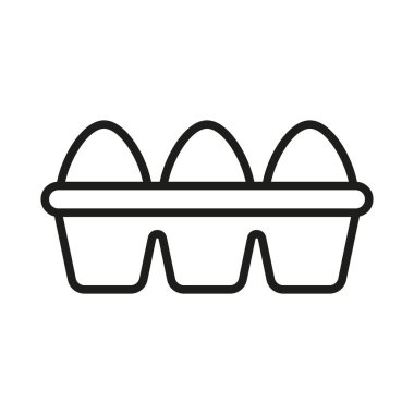 Yumurta simgesi vektörü temel tasarım basit ve modern konsept grafik şablonu