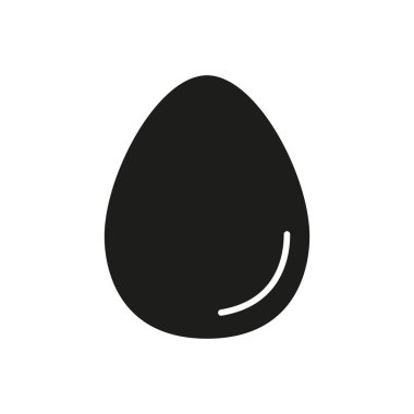 Yumurta simgesi vektörü temel tasarım basit ve modern konsept grafik şablonu