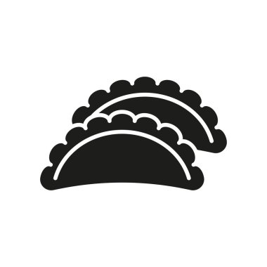 Empanada yiyecek içecek ikonu vektör temel tasarım basit ve modern konsept şablonları