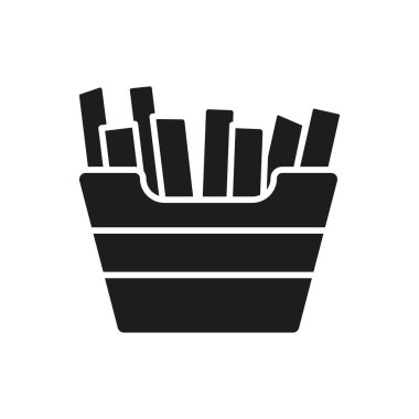 Kızarmış patates ikonu vektörü temel tasarım basit ve modern konsept grafik şablonlar