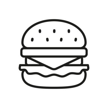 Hamburger ikonu vektör temel tasarım basit ve modern konsept şablonları