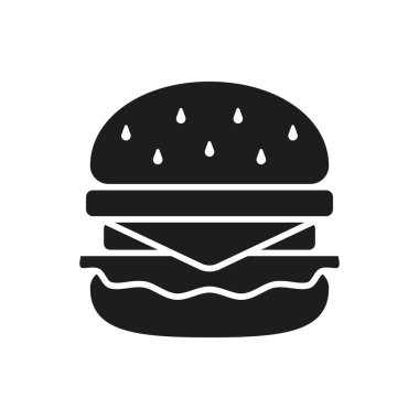 Hamburger ikonu vektör temel tasarım basit ve modern konsept şablonları