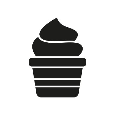 Dondurma ikonu vektör temel tasarım basit ve modern şablon kavramı