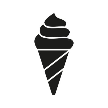 Dondurma ikonu vektör temel tasarım basit ve modern şablon kavramı