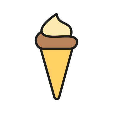 Dondurma ikonu vektör temel tasarım basit ve modern şablon kavramı