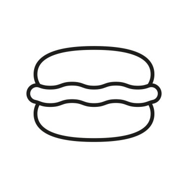 Macaroon yiyecek içecek ikonu vektör temel tasarım basit ve modern konsept şablonları