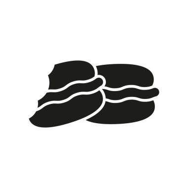 Macaroon yiyecek içecek ikonu vektör temel tasarım basit ve modern konsept şablonları