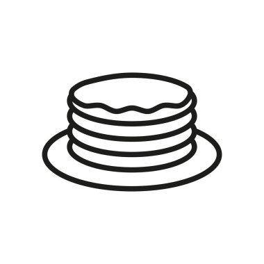 Krep yiyecek içecek ikonu vektör temel tasarım basit ve modern konsept şablonları