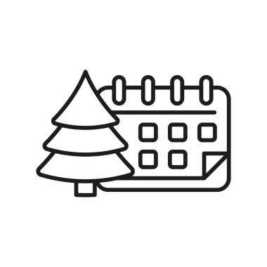 Advent takvim simgesi vektör temel tasarım basit ve modern konsept grafiği