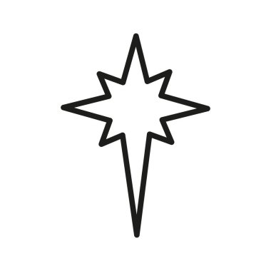 Beytüllahim yıldızı Noel simgesi vektör temel tasarım basit ve modern konsept grafik