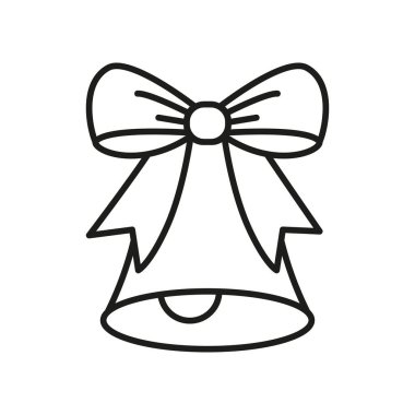 Noel çanı simgesi vektör temel tasarım basit ve modern konsept grafik