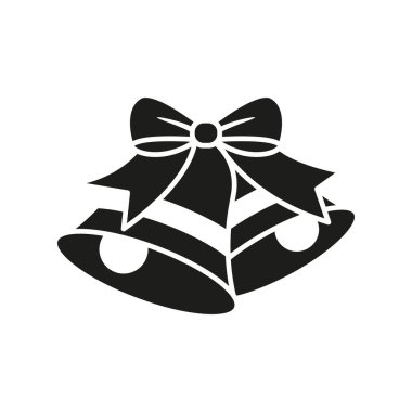 Noel çanı simgesi vektör temel tasarım basit ve modern konsept grafik