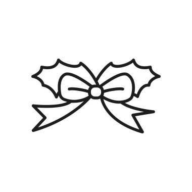 Noel yayı ikonu vektörü temel tasarım basit ve modern konsept grafik